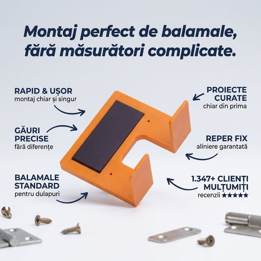Șablon Montaj Balamale Dulap