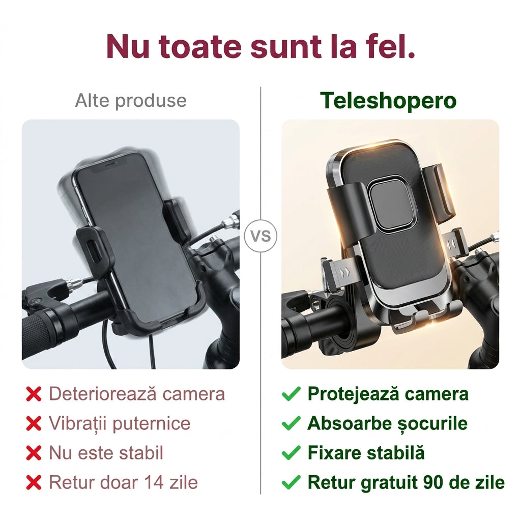 Suport Telefon Bicicletă Antivibrații