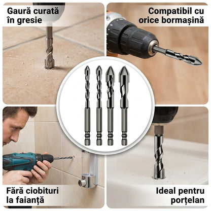 Set 4 Burghie pentru Gresie
