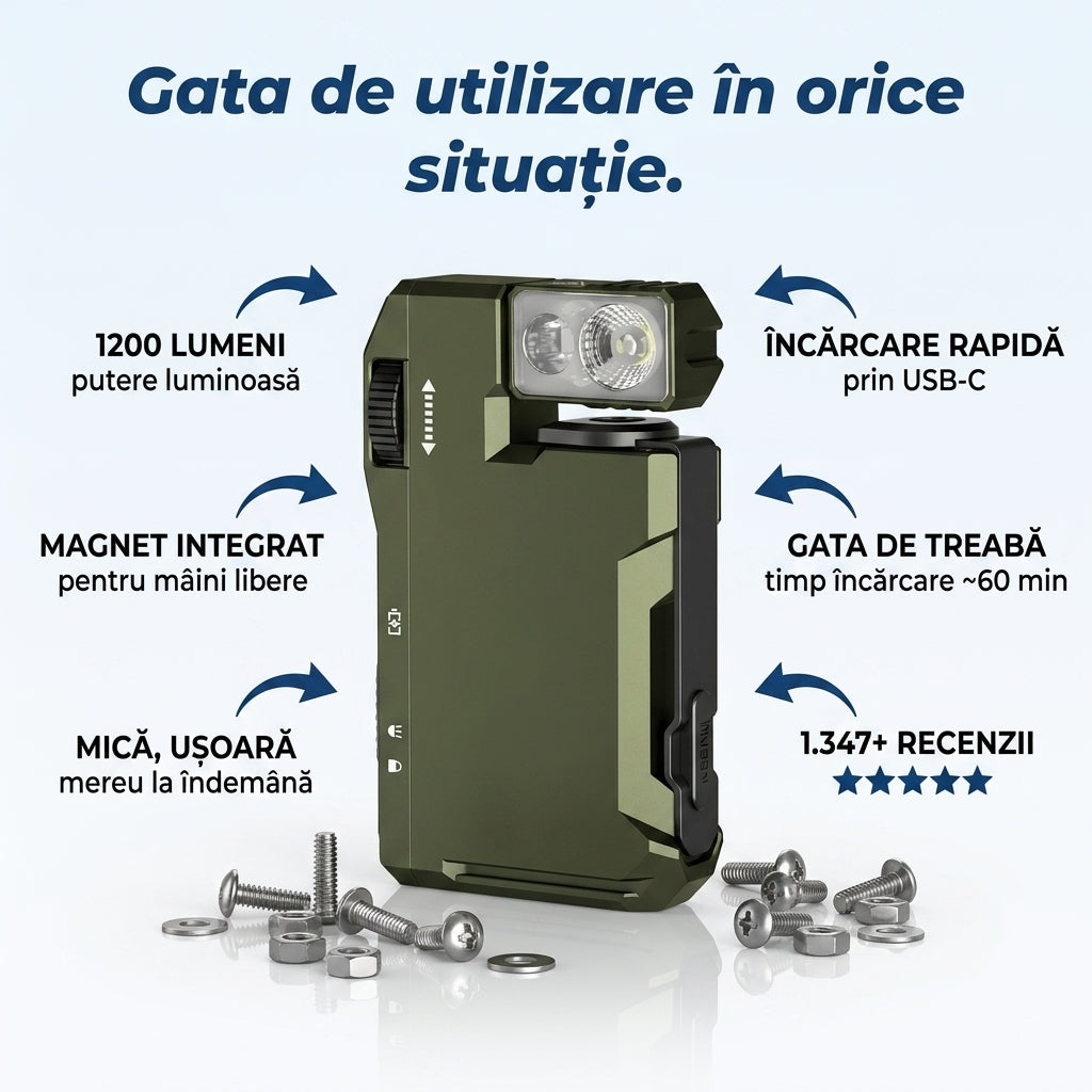 Mini Lanternă Reîncărcabilă EDC