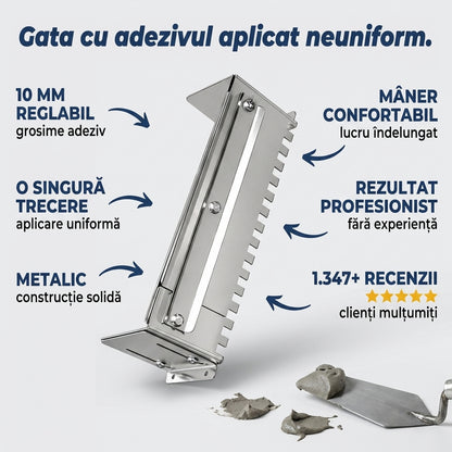 Gletieră Reglabilă pentru Adeziv