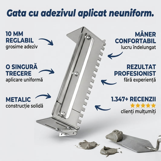 Gletieră Reglabilă pentru Adeziv