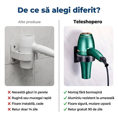 Suport Uscător Păr Autoadeziv