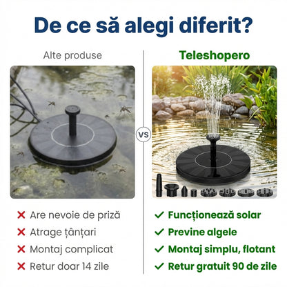 Fântână Solară Flotantă Grădină