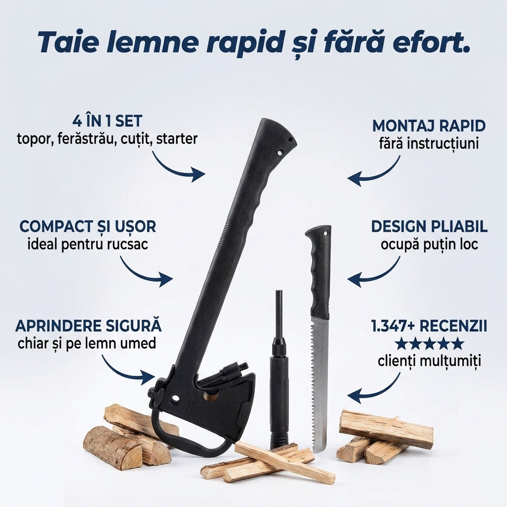 Topor Camping Multifuncțional