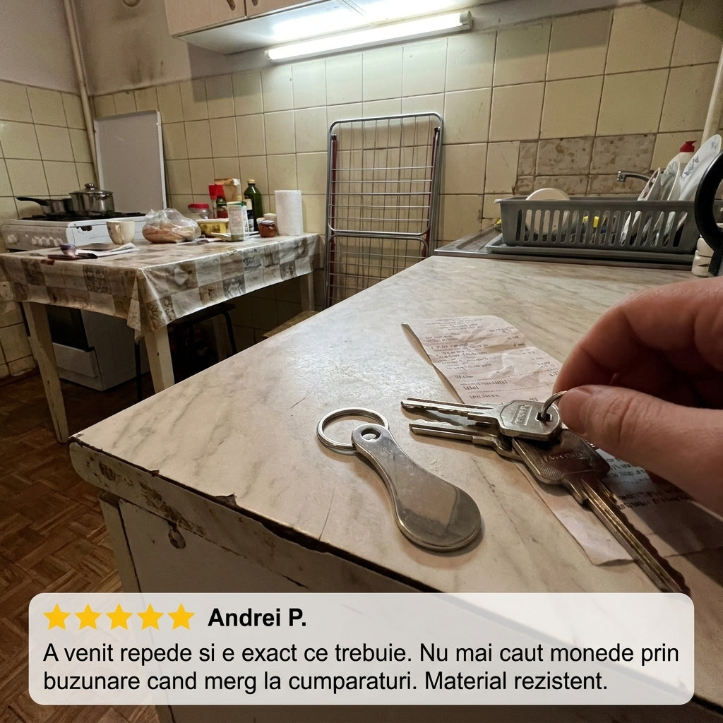 Breloc Monedă Oțel Inoxidabil
