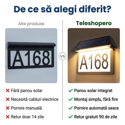 Lampă Solară Număr Casă