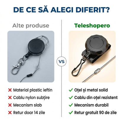Cablu Retractabil Chei Antipierdere