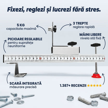 Suport Nivelă Reglabil Portabil