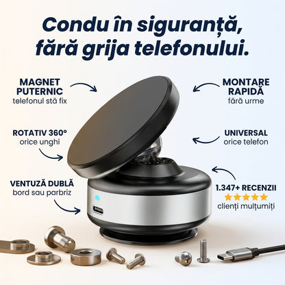 Suport Magnetic cu Vacuum pentru Telefon
