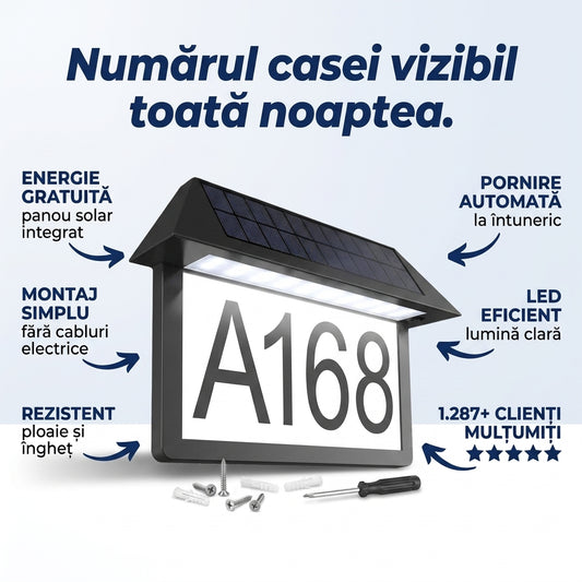 Lampă Solară Număr Casă