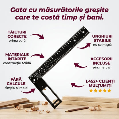 Riglă Unghiulară Multifuncțională
