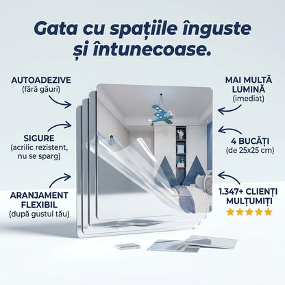 Oglinzi Acrilice Modulare Perete