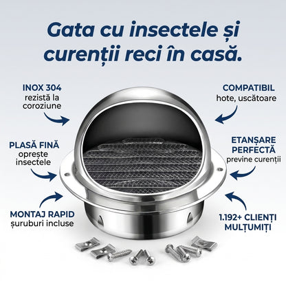 Grilă Evacuare Inox Perete
