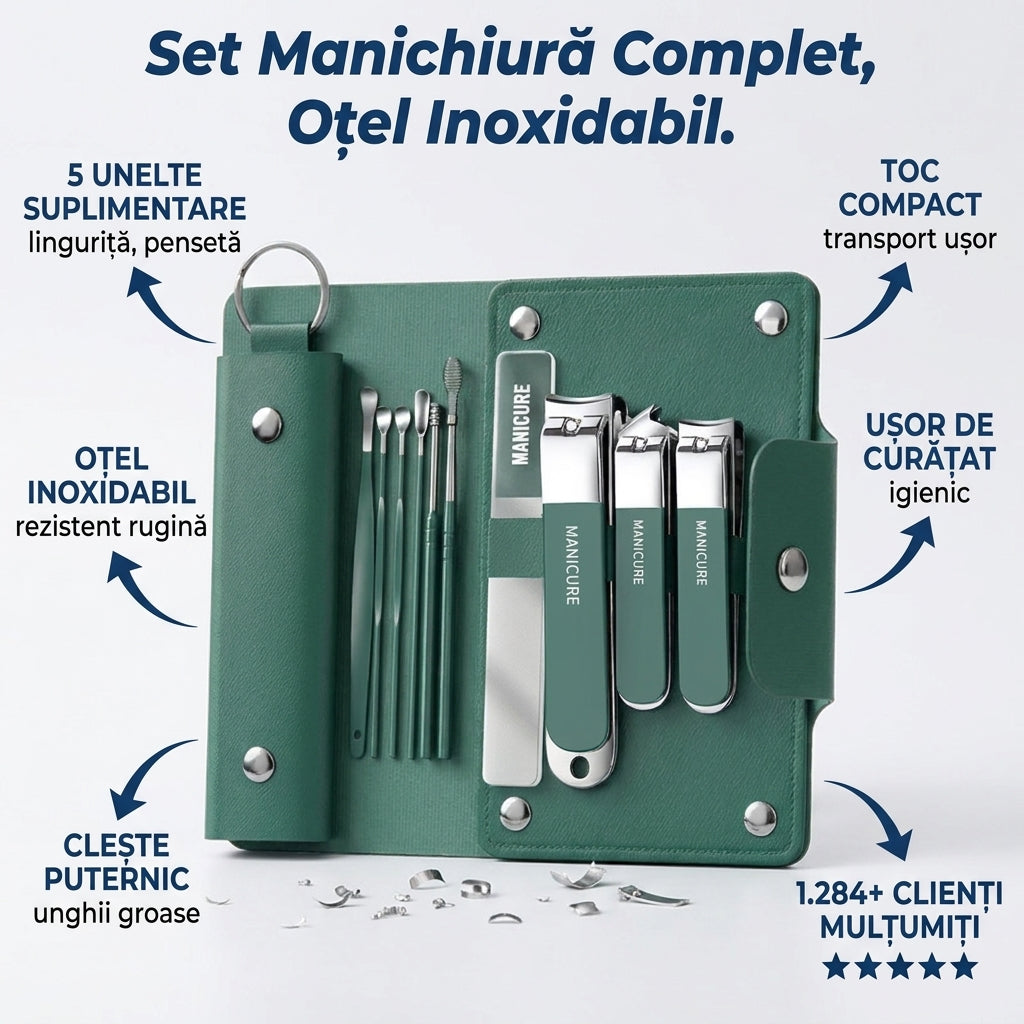 Set Manichiură Oțel Inoxidabil