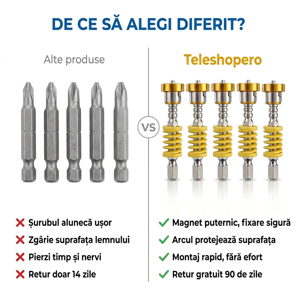 Set 5 Capete Șurubelniță Magnetice Arc