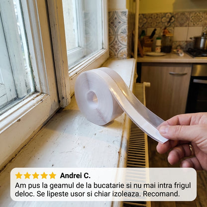 Bandă Etanșare Silicon Transparent