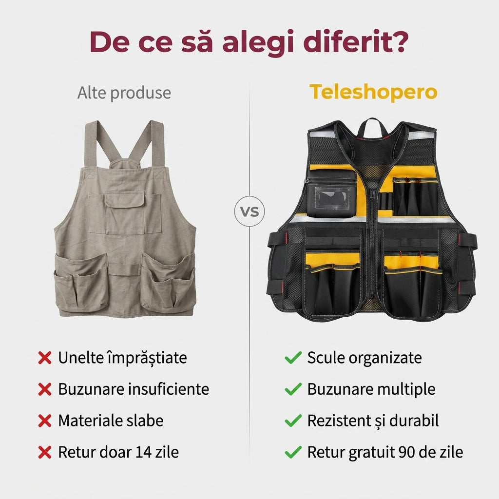 Vestă Organizator Scule Portabilă