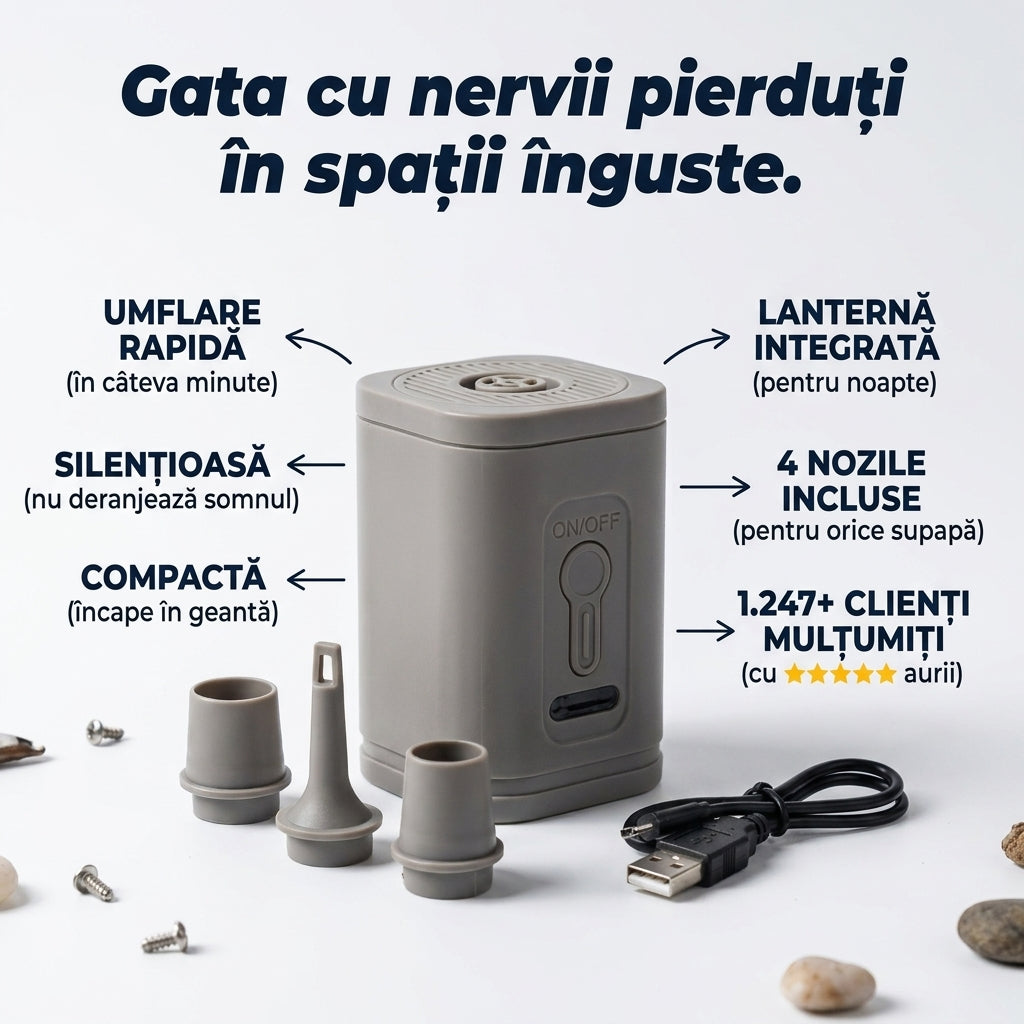 Pompă Aer Portabilă USB