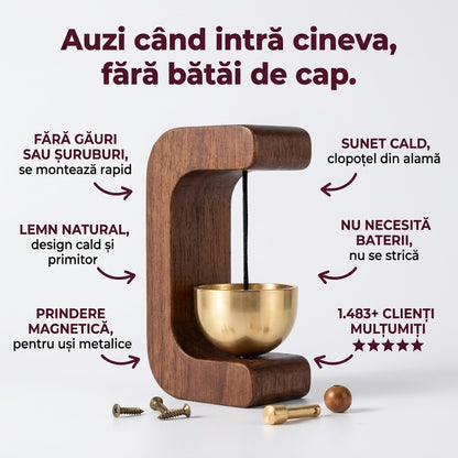 Clopoțel Magnetic Din Lemn