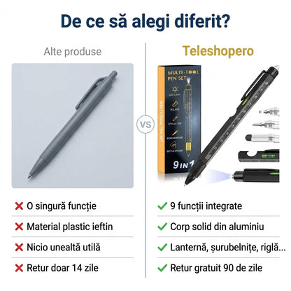 Stilou Multifuncțional EDC Compact