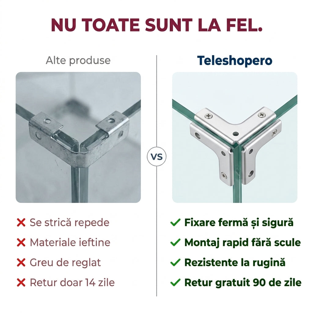Cleme Colț Sticlă