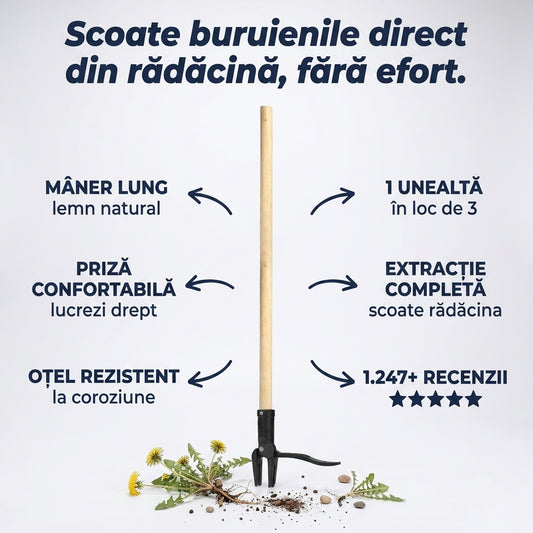 Trăgător Buruieni Mâner Lemn