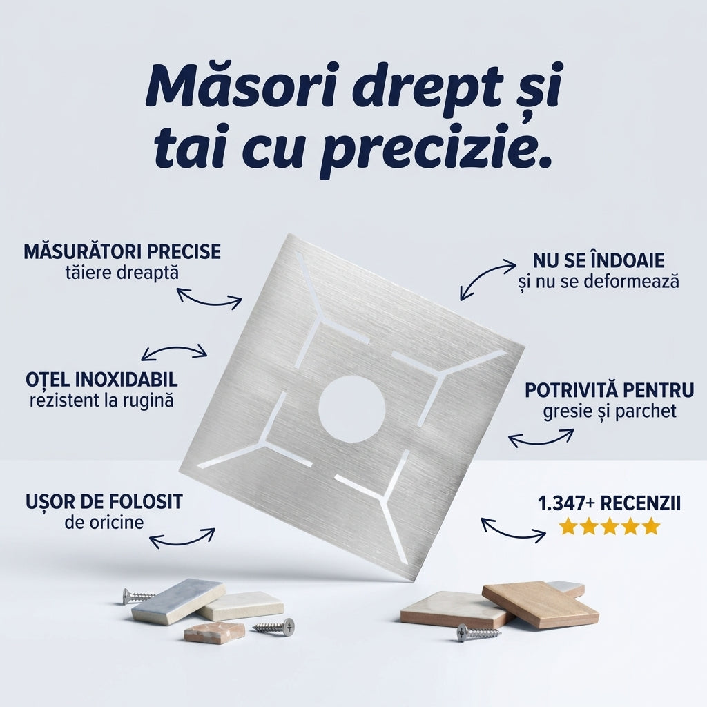 Riglă Măsurare Pardoseală Inox