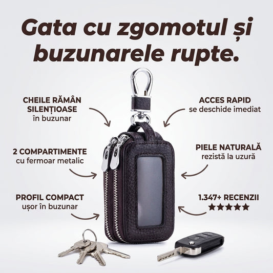 Portofel Chei Piele Compact