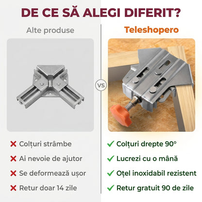 Clemă Unghiulară pentru Tâmplărie