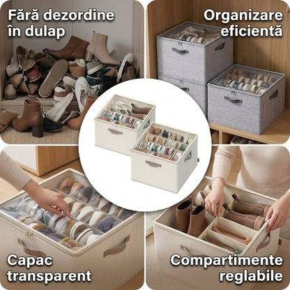 Cutii Organizare Pantofi Transparente