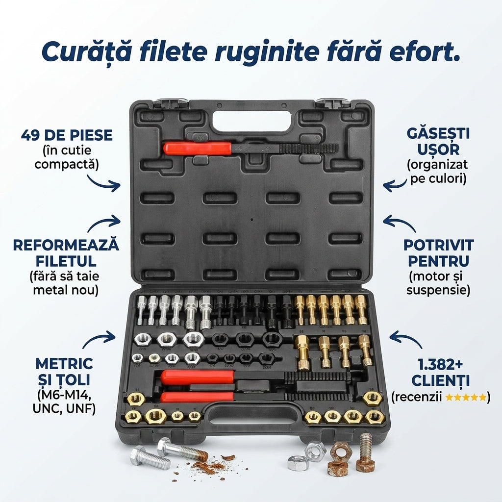 Set Reparare Filete Auto 49 Piese