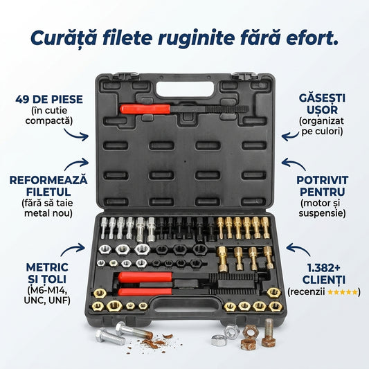 Set Reparare Filete Auto 49 Piese