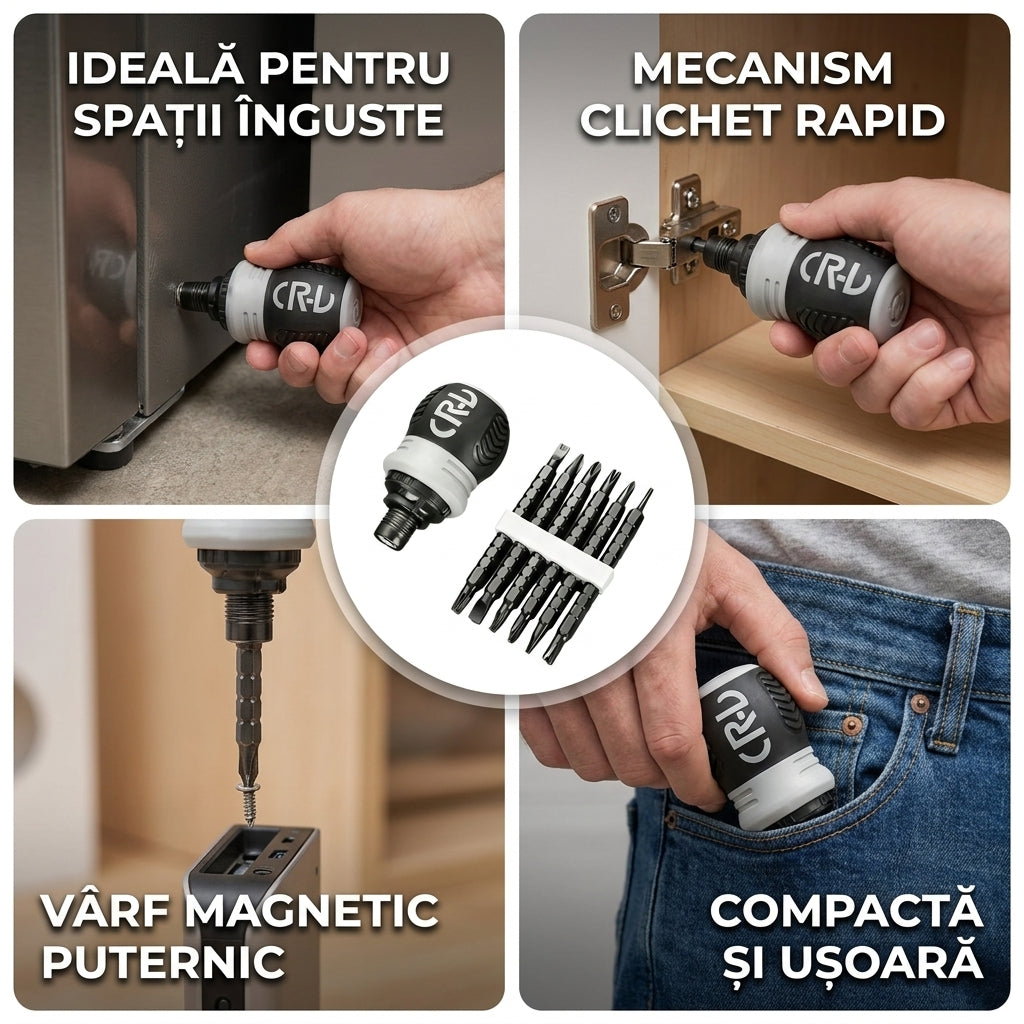 Șurubelniță Clicchet Compactă Magnetică