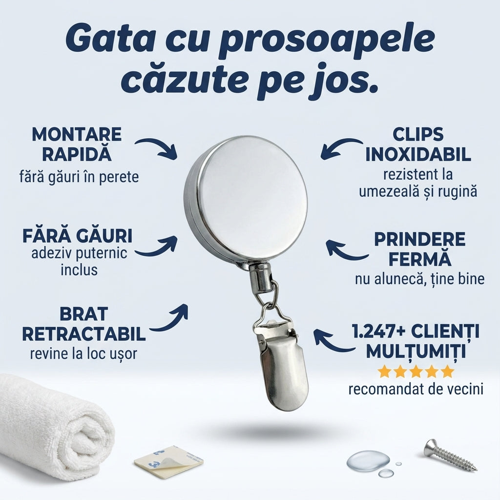 Suport Prosop Retractabil Adeziv