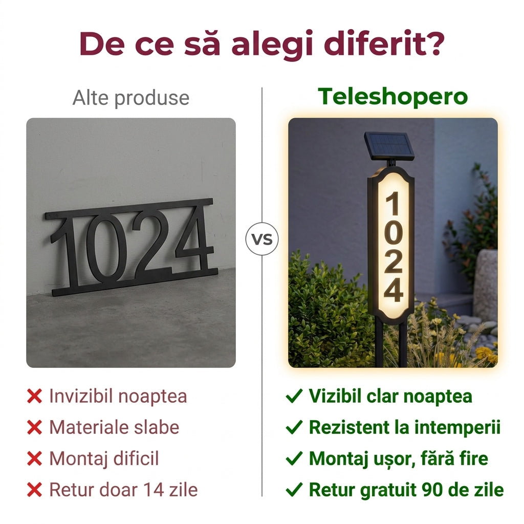 Panou Solar Număr Casă