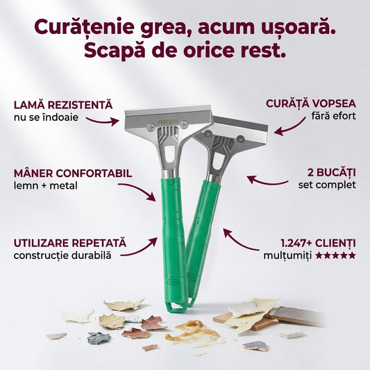 RACLETĂ DIN OȚEL INOXIDABIL