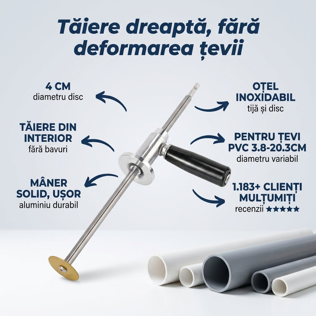 Cutter Interior Țevi PVC