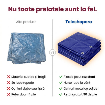 Prelată impermeabilă din plastic țesut