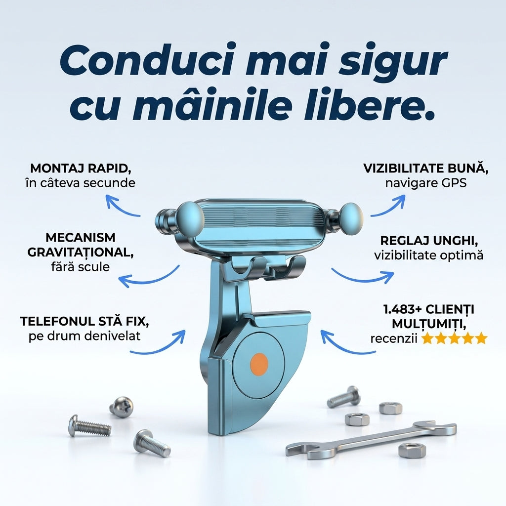 Suport Telefon Auto Gravitațional