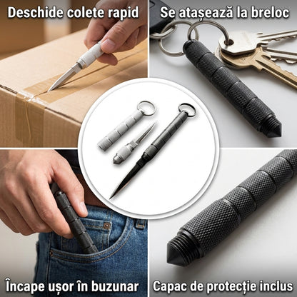 CUȚIT ARGINTIU CU CAPAC