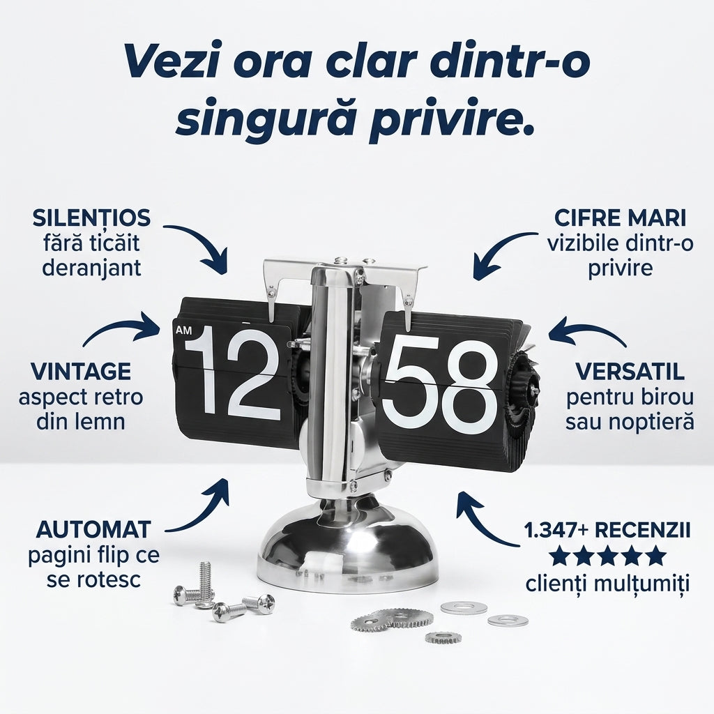 Ceas Flip Retro Birou