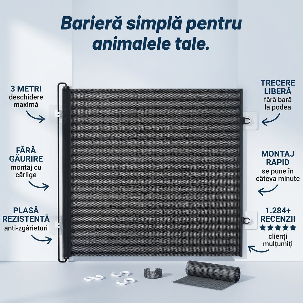 Plasă Retractabilă Siguranță Portieră