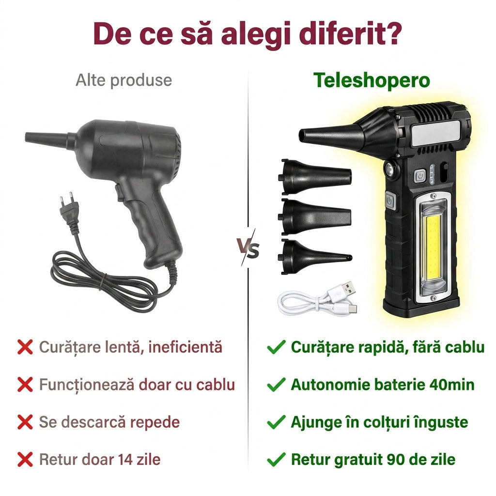 Suflantă Electrică Portabilă Garaj