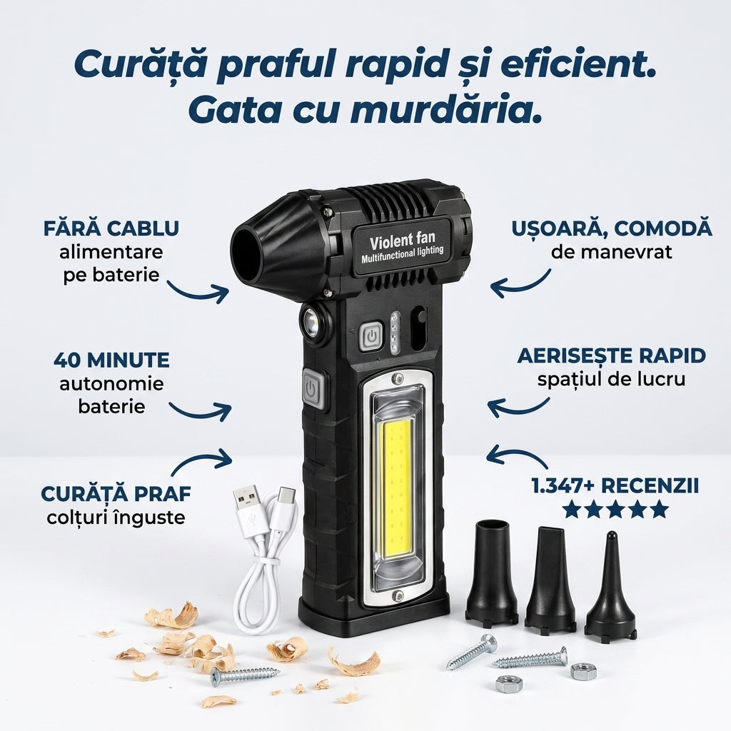 Suflantă Electrică Portabilă Garaj