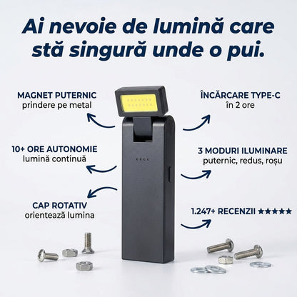 Lanternă Magnetică LED COB