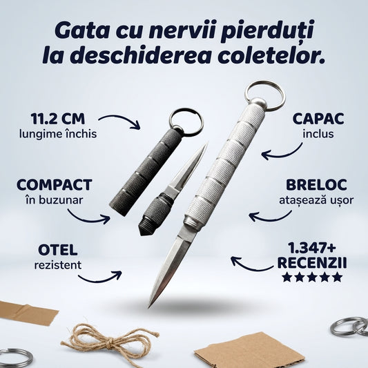 CUȚIT ARGINTIU CU CAPAC