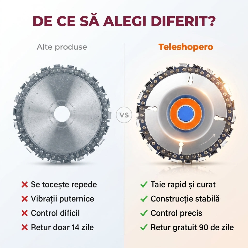 DISC POLIZOR UNGHIULAR CU LANȚ DE DRUJBĂ (16MM X 100 MM)