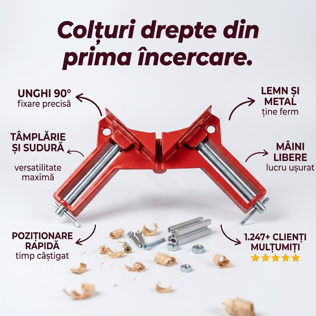 Clemă Unghi Drept Ramă