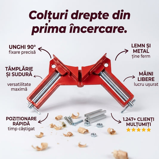 Clemă Unghi Drept Ramă